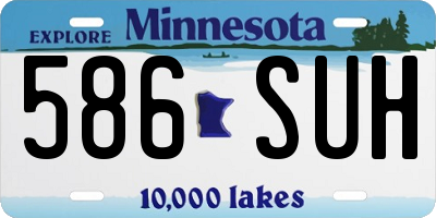MN license plate 586SUH