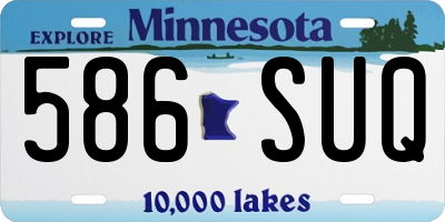 MN license plate 586SUQ