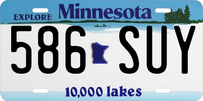 MN license plate 586SUY