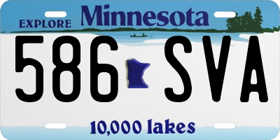 MN license plate 586SVA