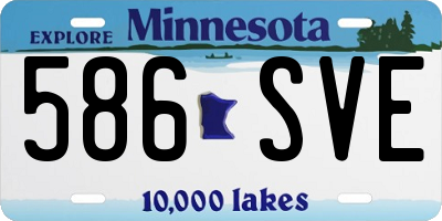 MN license plate 586SVE