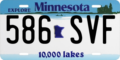 MN license plate 586SVF