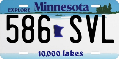 MN license plate 586SVL