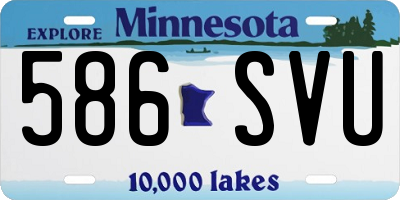 MN license plate 586SVU