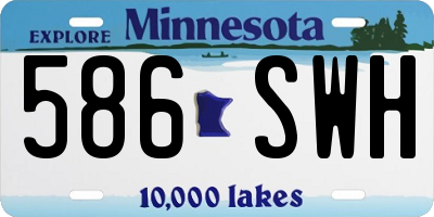 MN license plate 586SWH