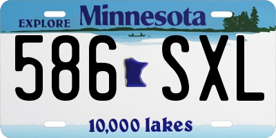 MN license plate 586SXL