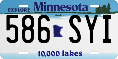 MN license plate 586SYI