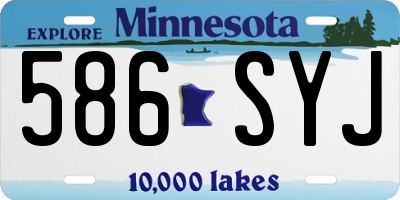 MN license plate 586SYJ