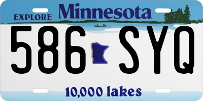 MN license plate 586SYQ
