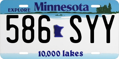 MN license plate 586SYY