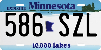 MN license plate 586SZL