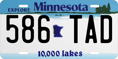 MN license plate 586TAD