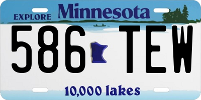 MN license plate 586TEW