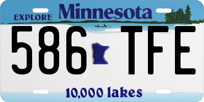 MN license plate 586TFE