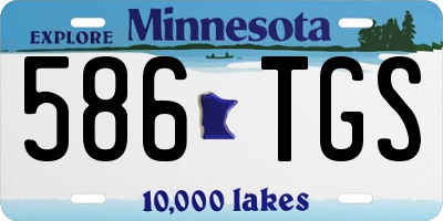 MN license plate 586TGS