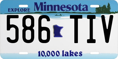 MN license plate 586TIV