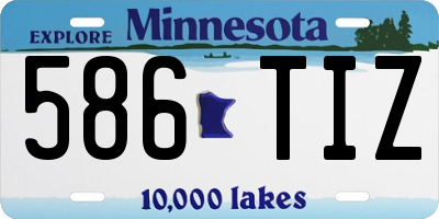 MN license plate 586TIZ