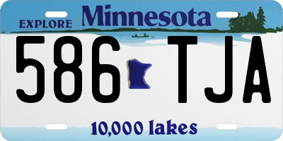 MN license plate 586TJA