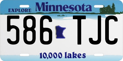 MN license plate 586TJC