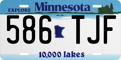 MN license plate 586TJF