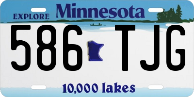 MN license plate 586TJG