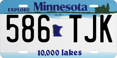MN license plate 586TJK