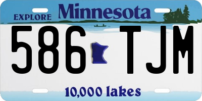 MN license plate 586TJM