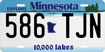 MN license plate 586TJN