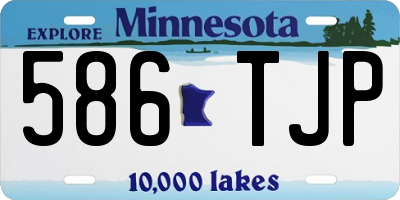 MN license plate 586TJP