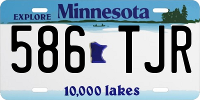 MN license plate 586TJR