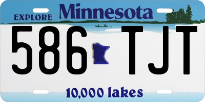 MN license plate 586TJT
