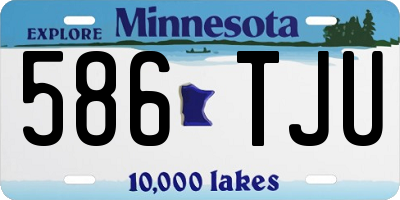 MN license plate 586TJU