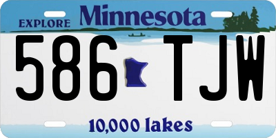 MN license plate 586TJW