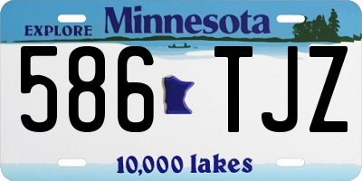 MN license plate 586TJZ
