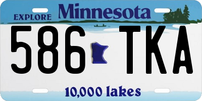 MN license plate 586TKA