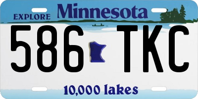 MN license plate 586TKC