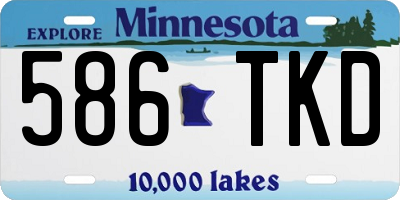 MN license plate 586TKD