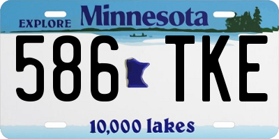 MN license plate 586TKE