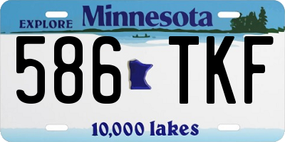 MN license plate 586TKF