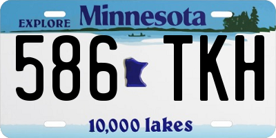 MN license plate 586TKH