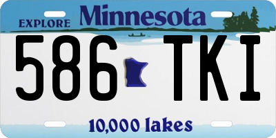 MN license plate 586TKI