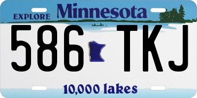 MN license plate 586TKJ