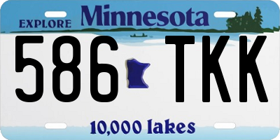 MN license plate 586TKK