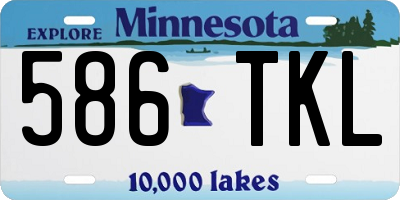 MN license plate 586TKL
