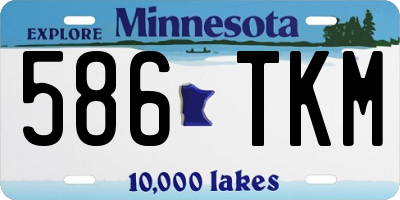 MN license plate 586TKM