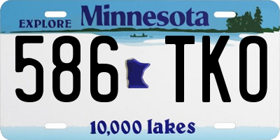 MN license plate 586TKO