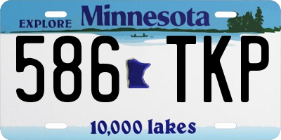MN license plate 586TKP