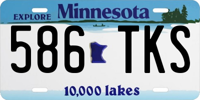 MN license plate 586TKS