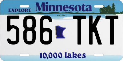 MN license plate 586TKT