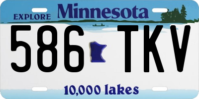 MN license plate 586TKV